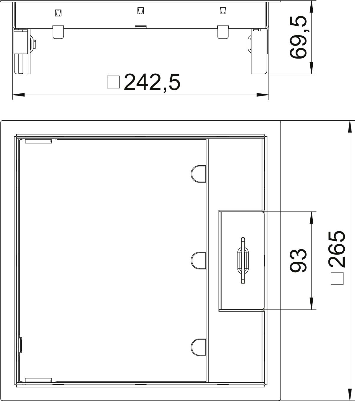 OBO Bettermann Vertr Geräteeinsatz für Universalmontage GES9M-2 10U