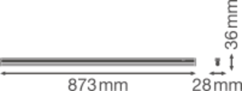 Ledvance LED-Lichtleiste m.Schalter 3000K LNCOMPSWITCH90012W3K