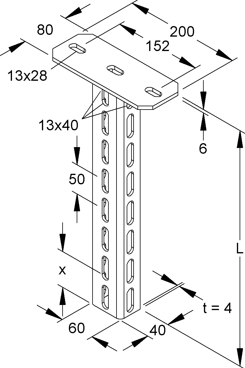 Niedax Hängestiel HU 6040/600