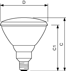 Signify Lampen IR-Reflektorlampe 230V E27 Infrared PAR38E 150W
