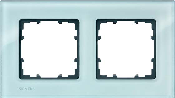 Siemens Dig.Industr. miro Glas Rahmen kristallgrün, 2-fach 5TG1202