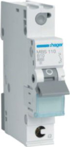 Hager Leitungsschutzschalter 1p. B-10A,6kA,1M QC MBS110