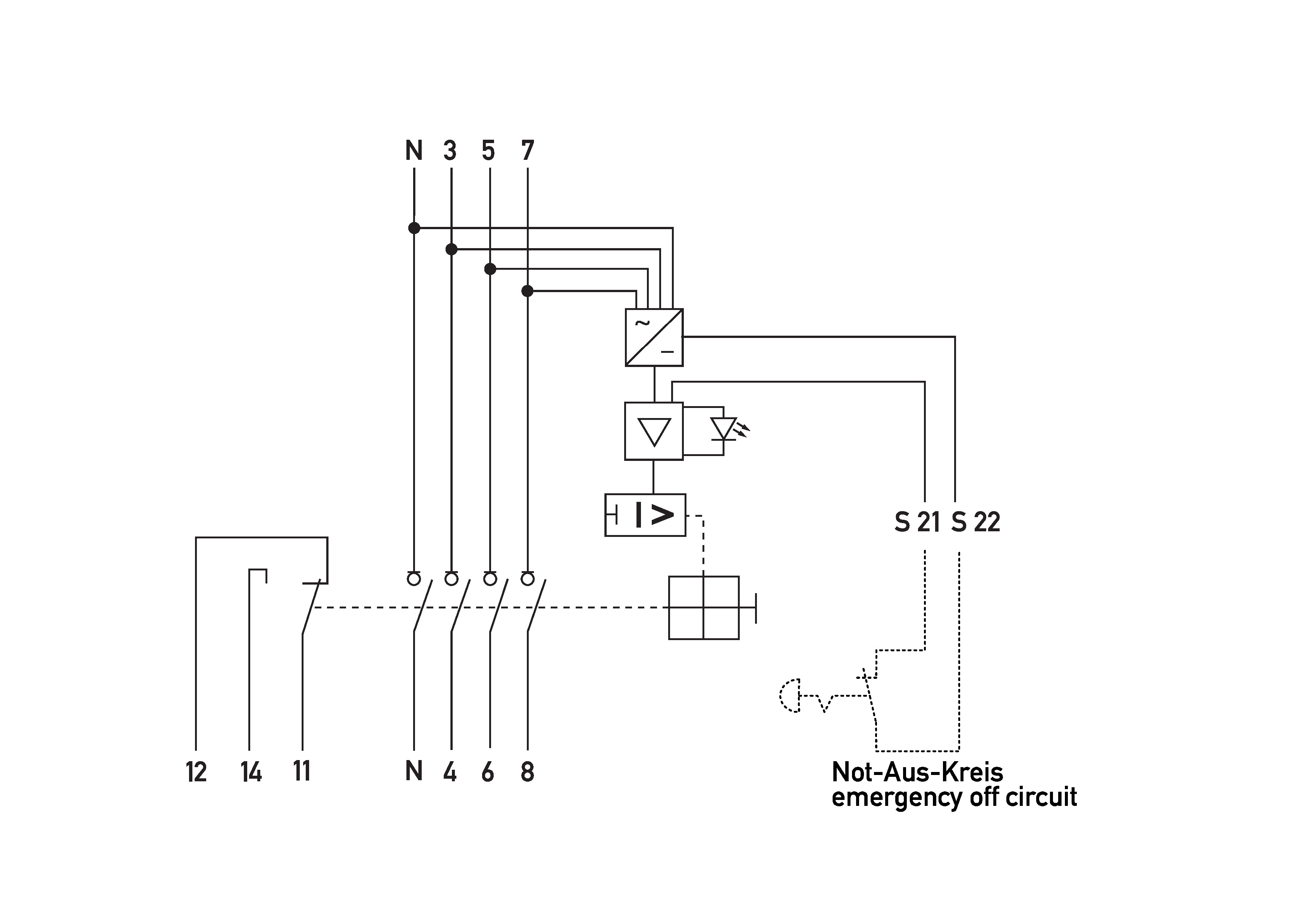 Doepke Hauptschalter mit Not-aus-Funktion DHS 4-063 NA