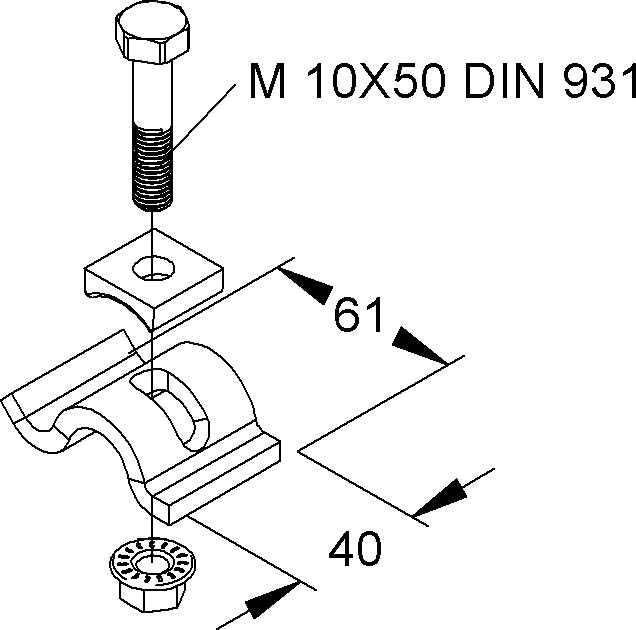 Niedax Spannklaue SPKM 25 F (1Paar)