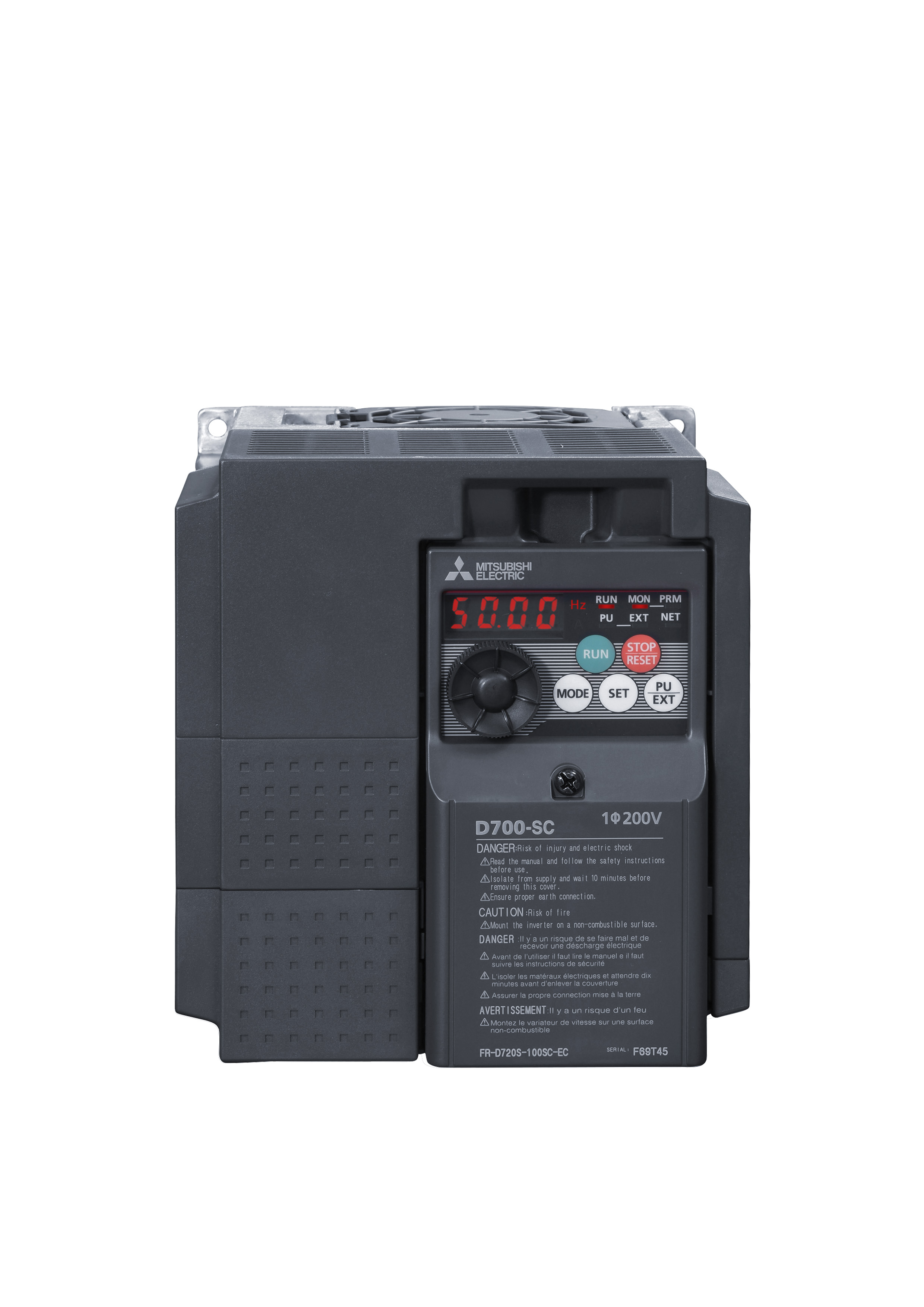 Mitsubishi Electric Frequenzumrichter 2,2kW 10A 200-240V FR-D720S-100SC-EC