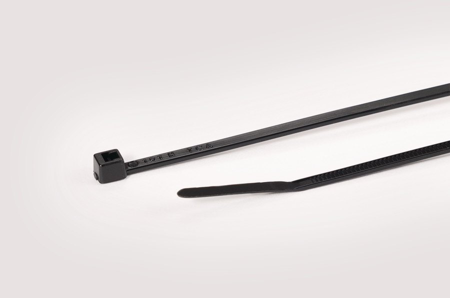 100 STK HellermannTyton Kabelbinder 2,5x100 schwarz T18R-N66-BK
