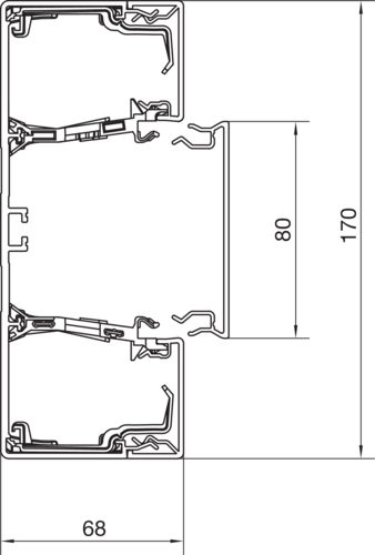 2 M Tehalit Brüstungskanal-Unterteil zu BRN 65x170mm vw BRN6517019016