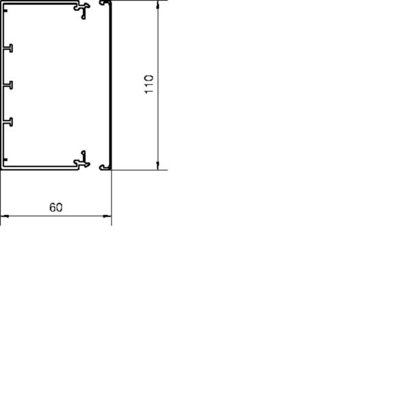 2 M Tehalit Leitungsführungskanal LF 60x110mm vw LF6011009016