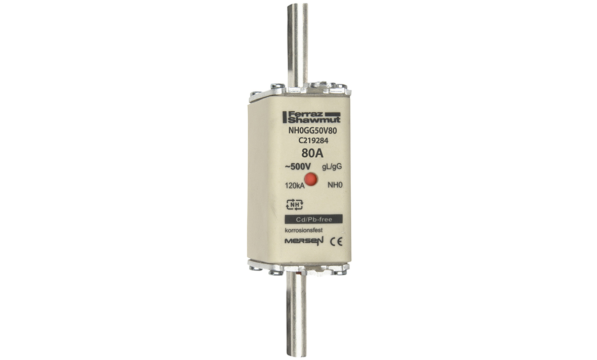 Mersen NH-Sicherungseinsatz SF Gr.0 gG 80A/500V KM NH0GG50V80