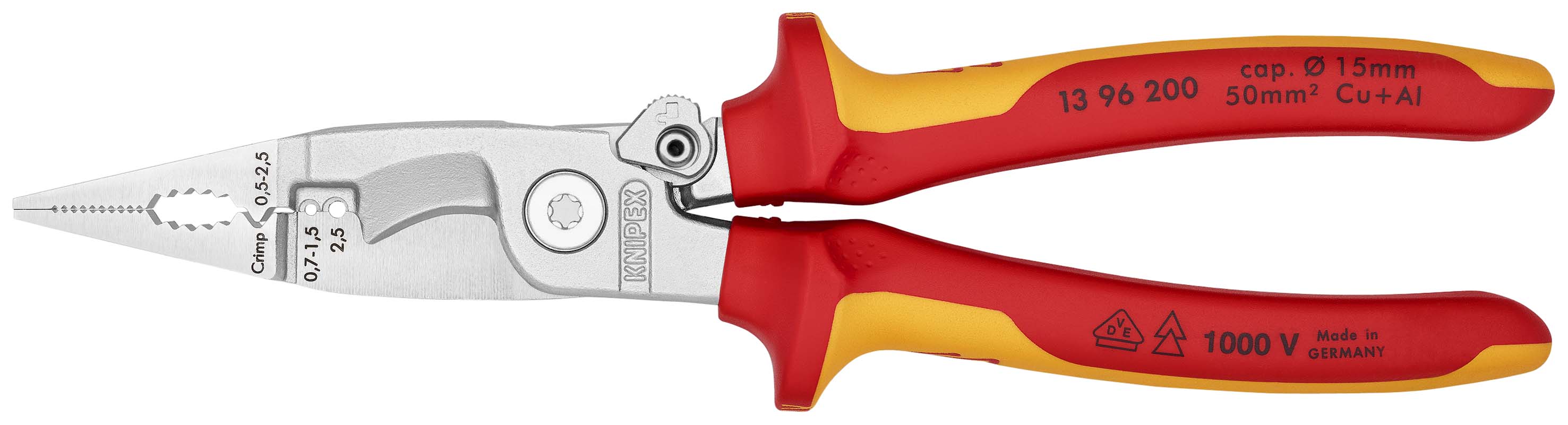 Knipex-Werk Elektro-Installationszange 200mm 13 96 200