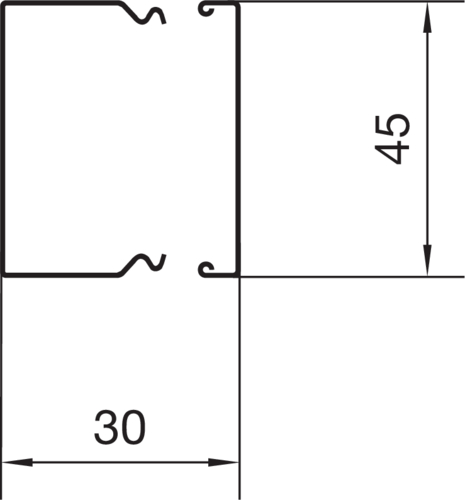 Tehalit Leitungsführungskanal 30x45mm verkehrsweiß LFS300450 vws