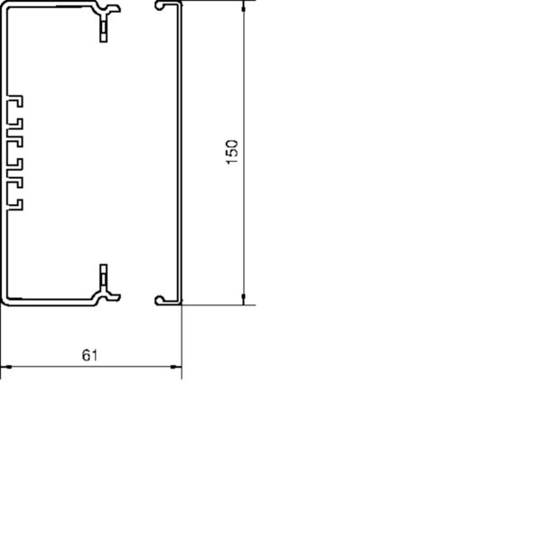 2 M Tehalit Leitungsführungskanal FB 60x150mm vw FB6015009016