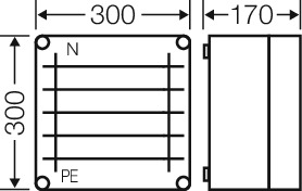 Hensel Mi-Sammelschienengehäuse 300x300mm Mi SP 2240