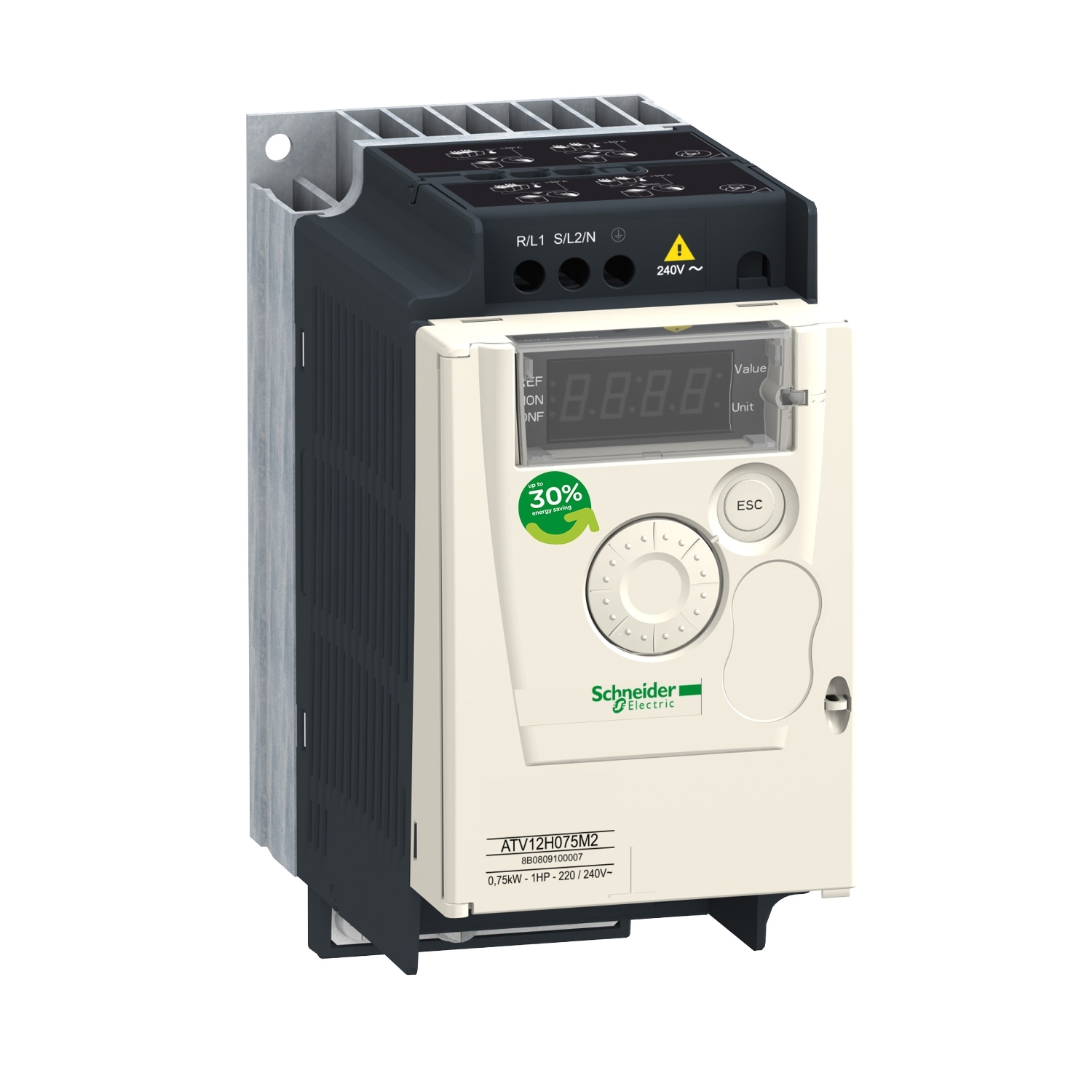 Schneider Electric Frequenzumrichter 1ph. 0,75kW 230V IP20 ATV12H075M2
