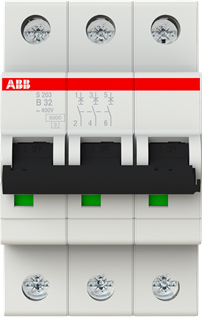 ABB Stotz S&J Sicherungsautomat B,6kA,32A,3P S203-B32