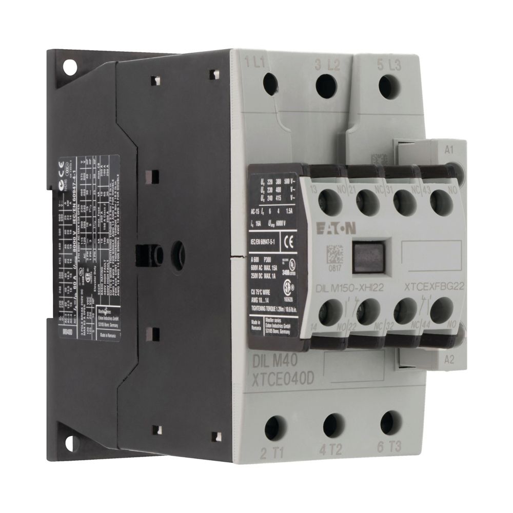 Eaton (Moeller) Leistungsschütz 18,5kW/400V,AC DILM40-22(230V50HZ) Eaton (Moeller) Leistungsschütz 18,5kW/400V,AC DILM40-22(230V50HZ)