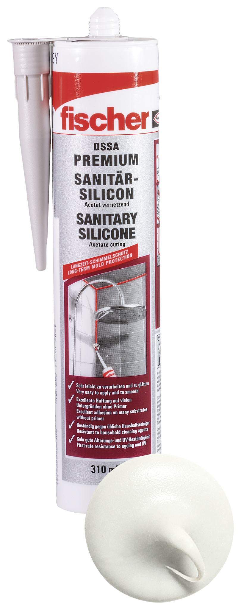 Fischer Deutschl. Sanitärsilicon weiss DSSA W