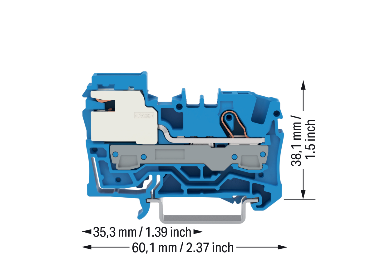 WAGO GmbH & Co. KG Trennklemme 1-Leiter-N, TS 35 2006-7114