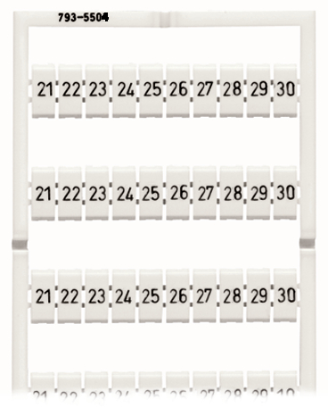 WAGO GmbH & Co. KG WMB-Bezeichnungssystem W:21-30 je(10x) 793-5504
