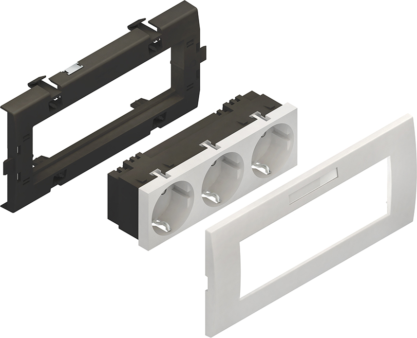 Kleinhuis Dreifachsteckdoseneinheit weiss KES-3.3.3