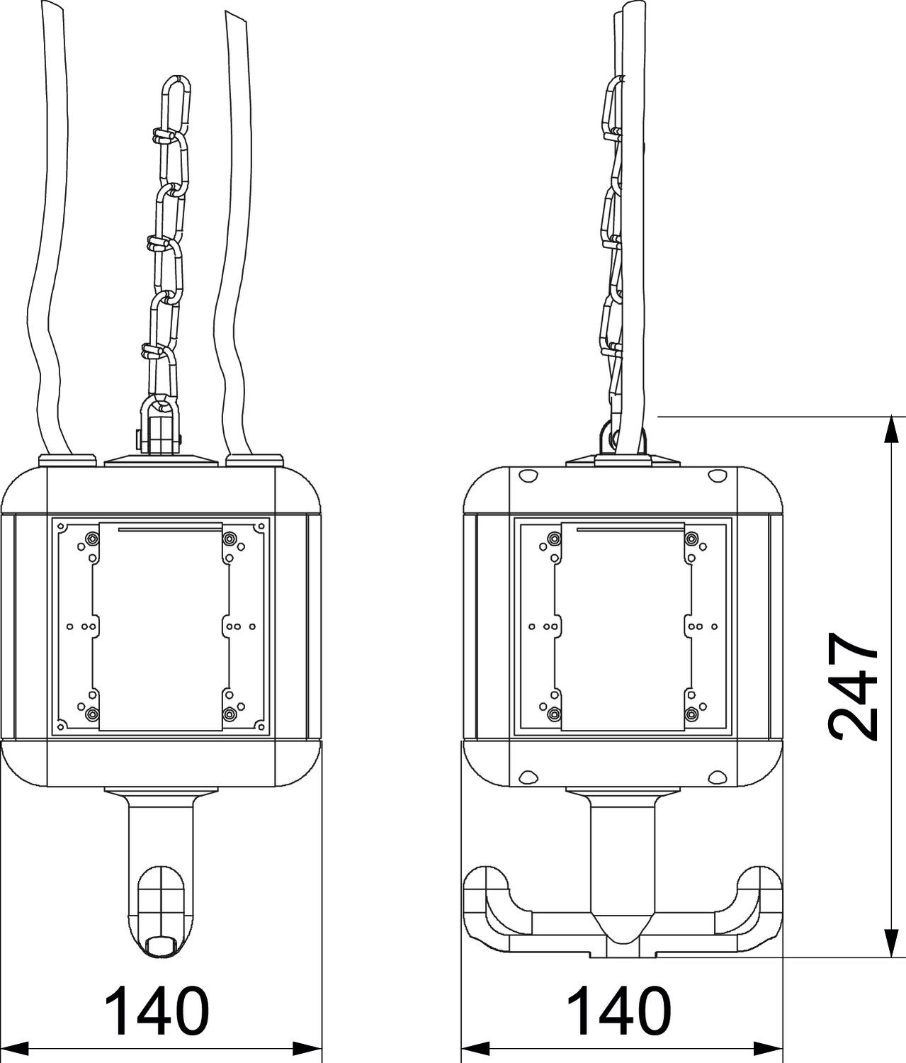 OBO Bettermann Vertr Versorgungseinheit IP20 m. Griff leer VH-4 LG