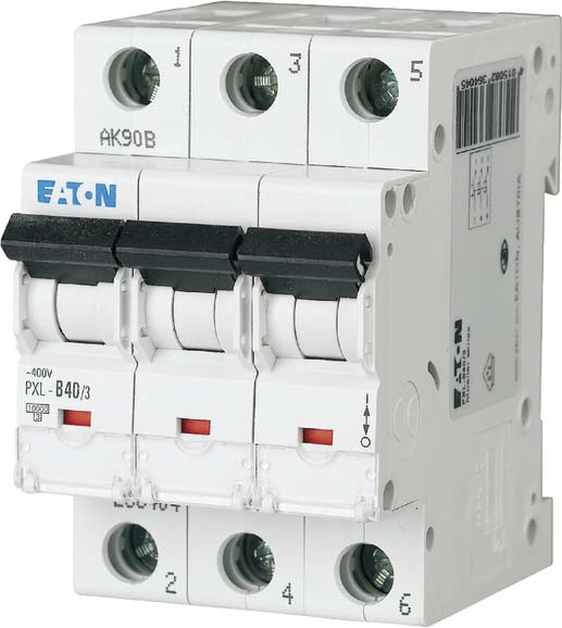 Eaton LS-Schalter m.Beschrift. B 40A, 3p PXL-B40/3