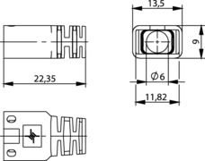 Telegärtner Knickschutztülle f.RJ45-Steck.ges, sw 100001166