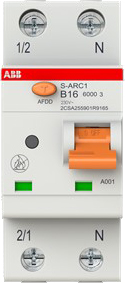 ABB Stotz S&J Brandschutzschalter B16,6kA,1P+N S-ARC1 B16