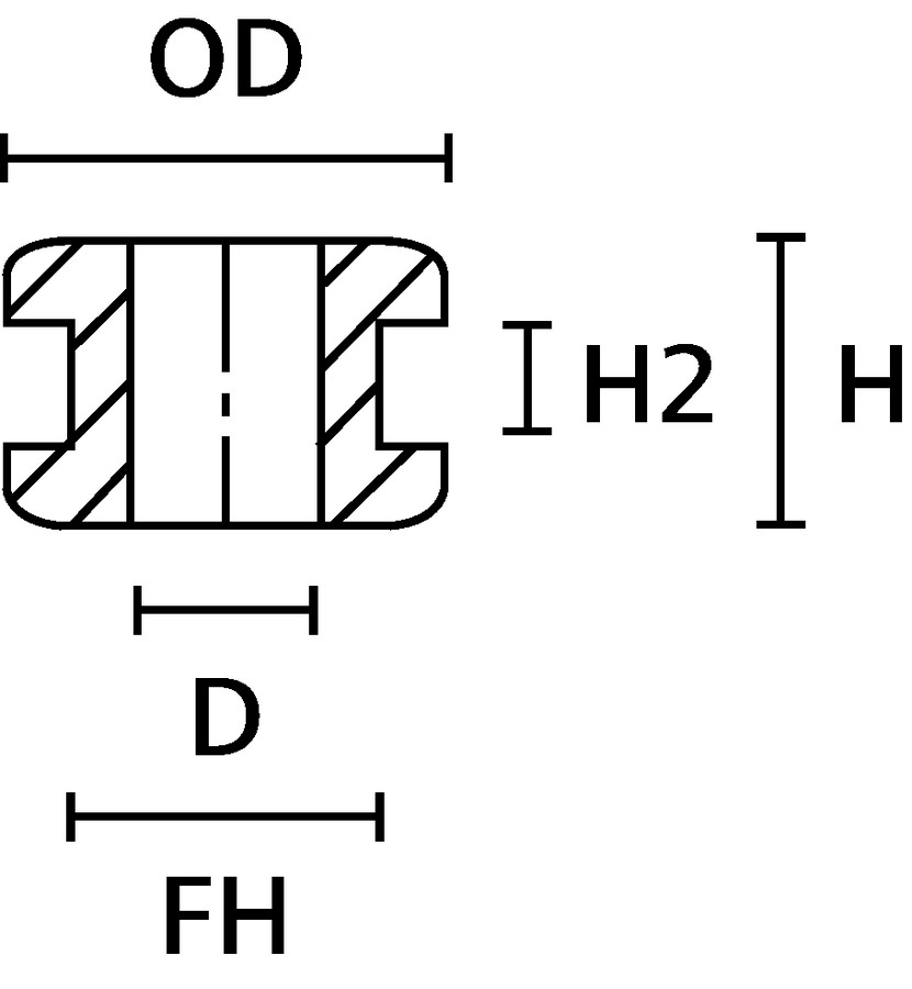 HellermannTyton Tülle HV 1203-PVC-BK