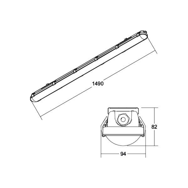 Brumberg Leuchten LED-Feuchtraumleuchte 1490mm 4000K 78015114