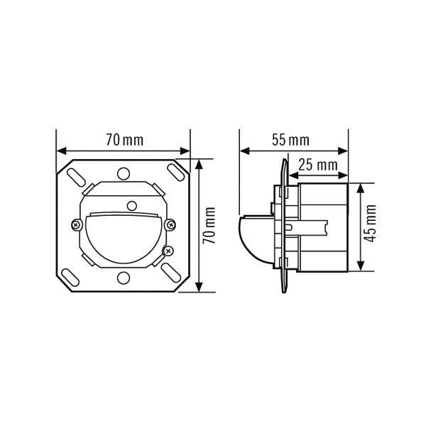 ESYLUX Wand-Präsenzmelder 180 Grad PD-C 180i KNX ECO