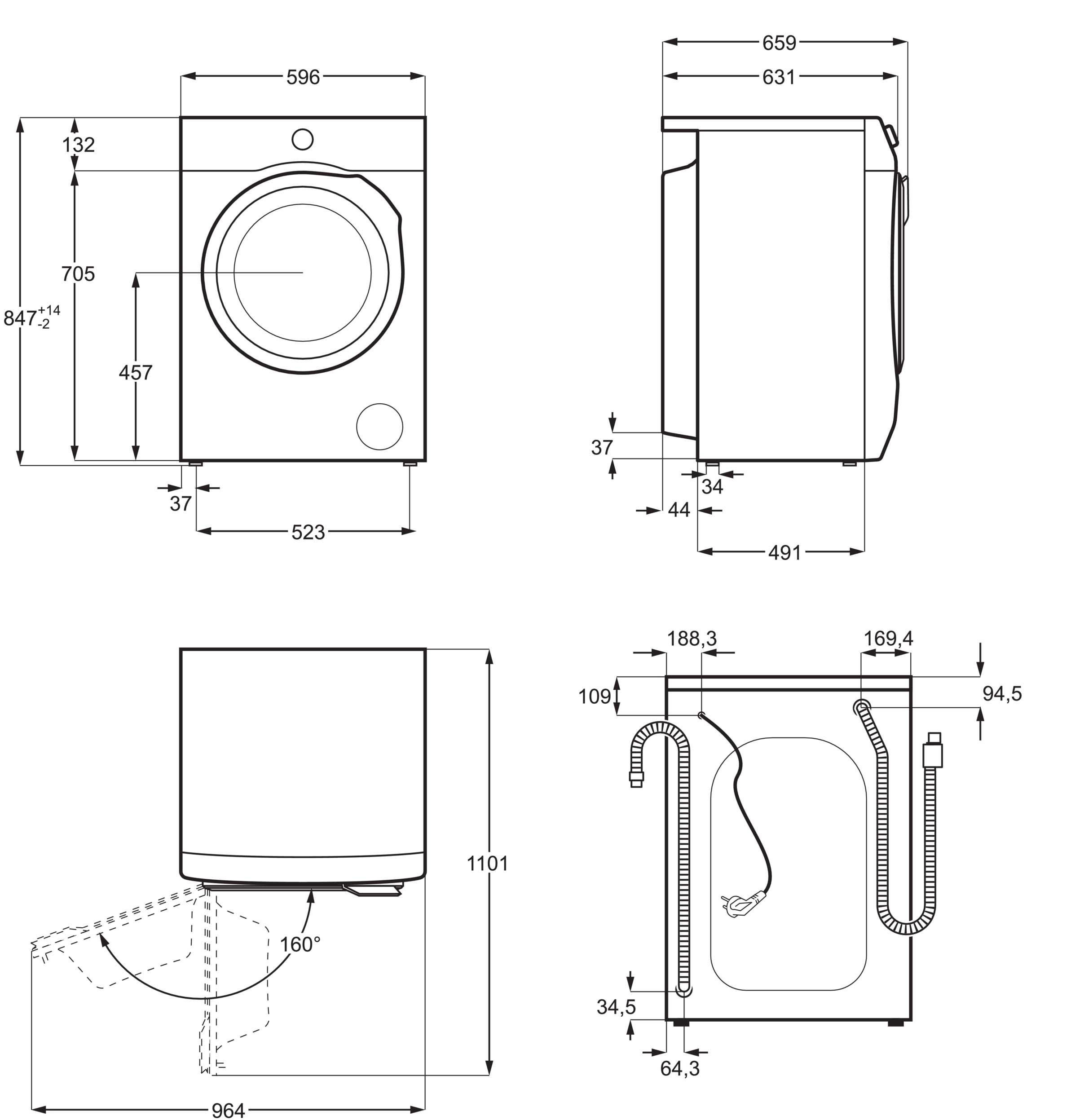 Electrolux AEG MDA Waschautomat L6FBF40408