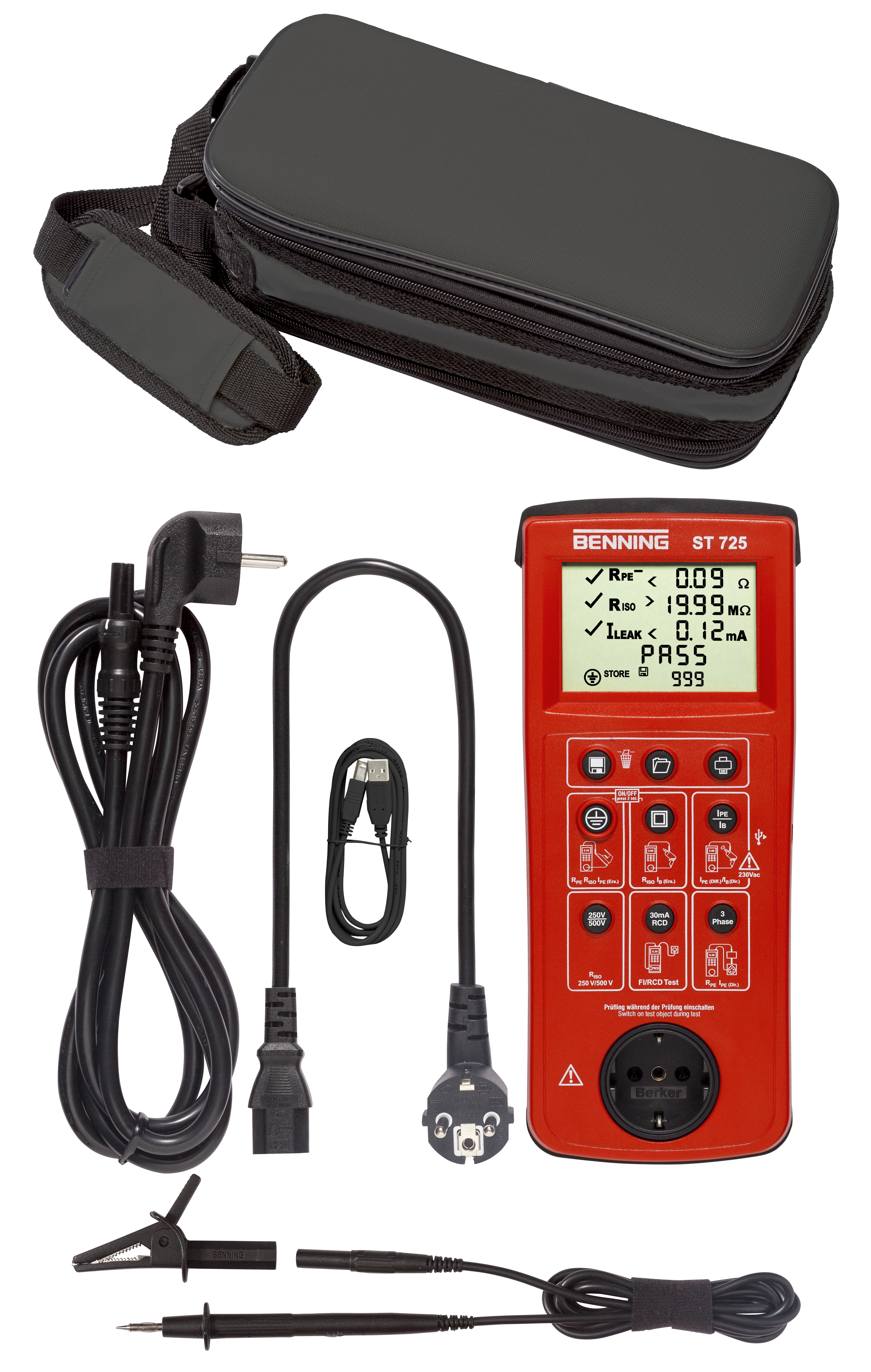 Benning Gerätetester Batterie-u.Netzbetr. ST 725