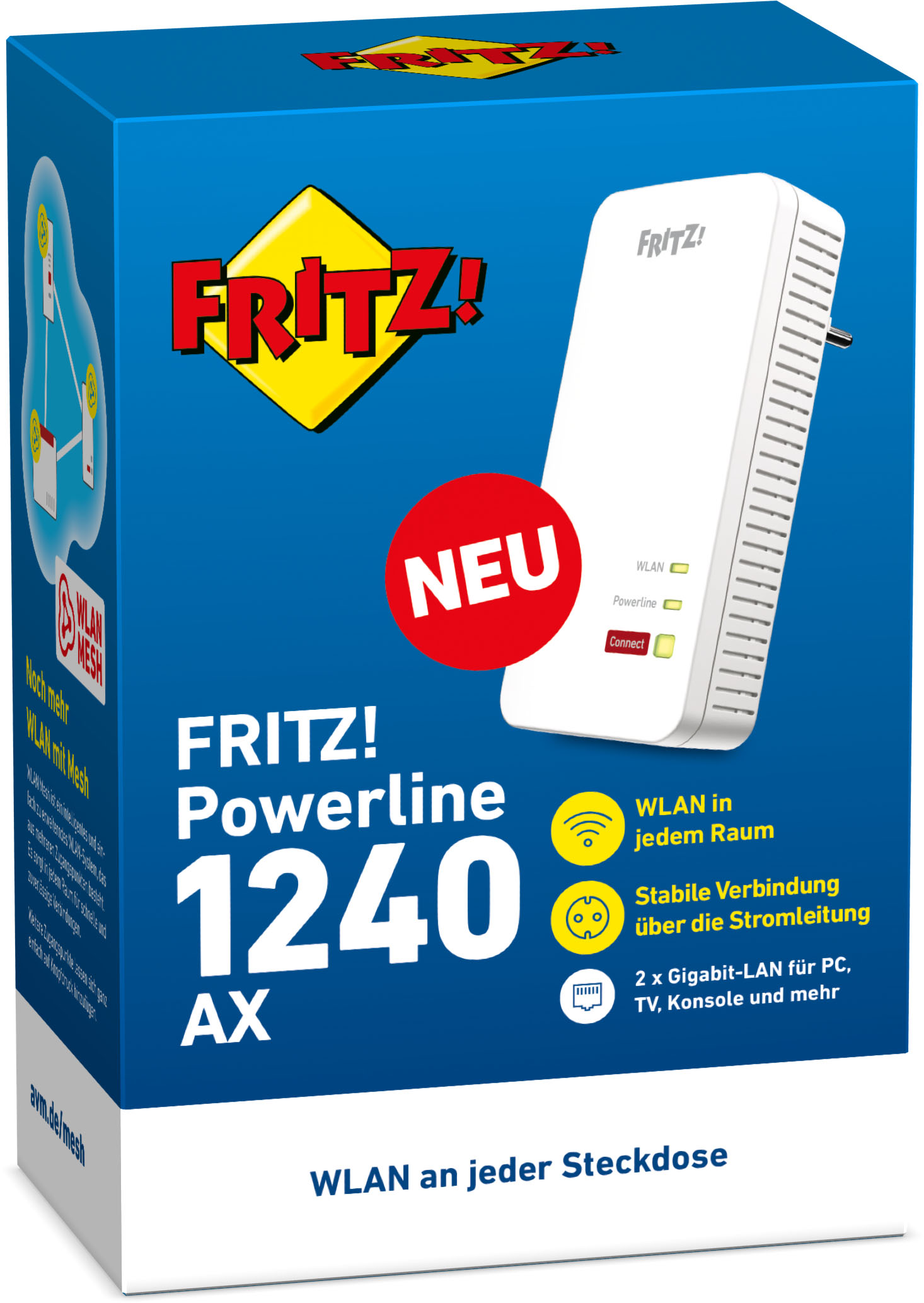 AVM Computersysteme Powerline Einzeladapter FRITZ!Powerline1240