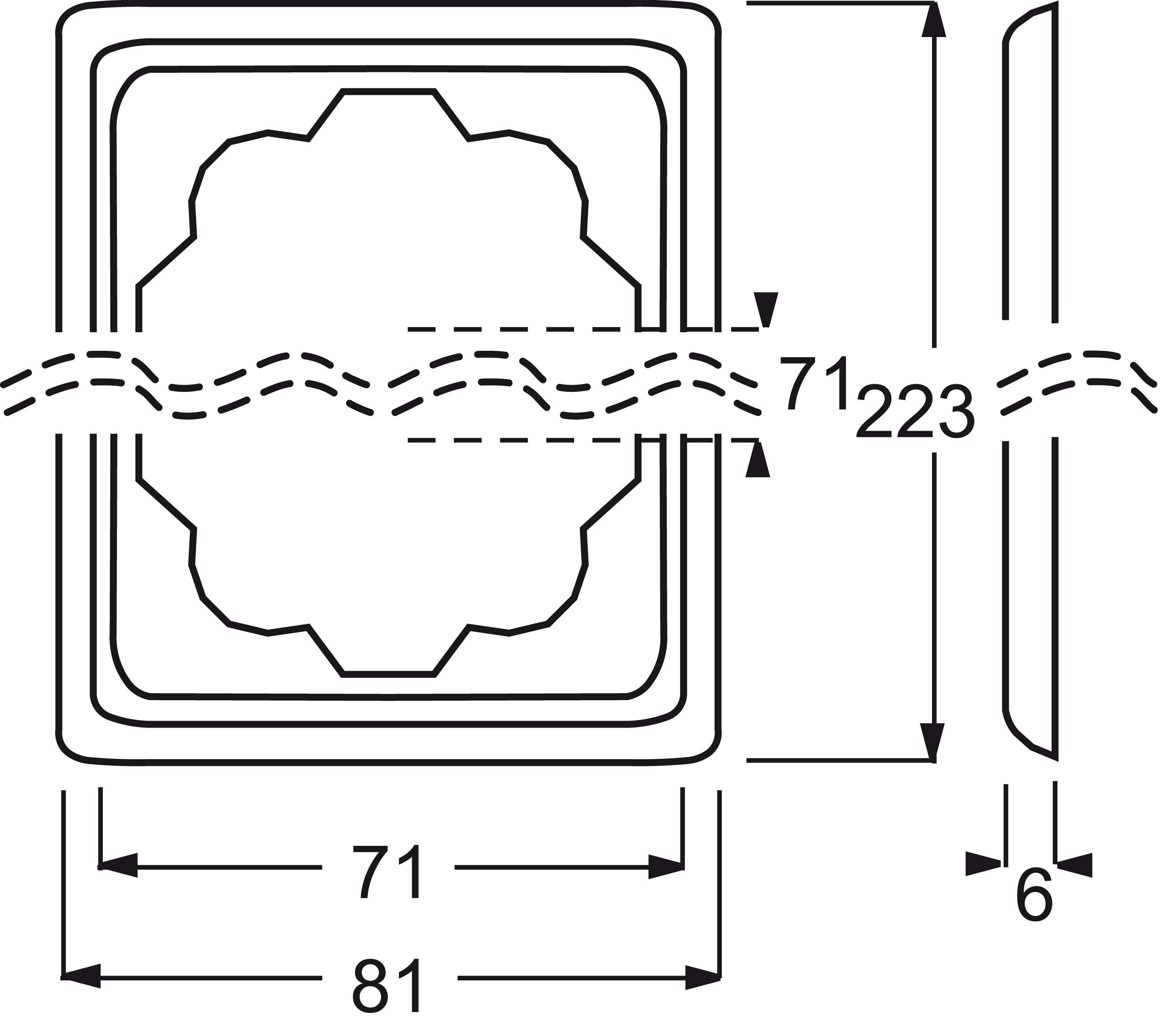 Busch-Jaeger Rahmen 3-fach alpinweiß 1723-74