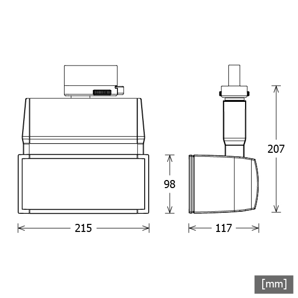 LTS Licht&Leuchten LED-Stromschienenstrahler 4000K silber EL 304.40.2 SILBER