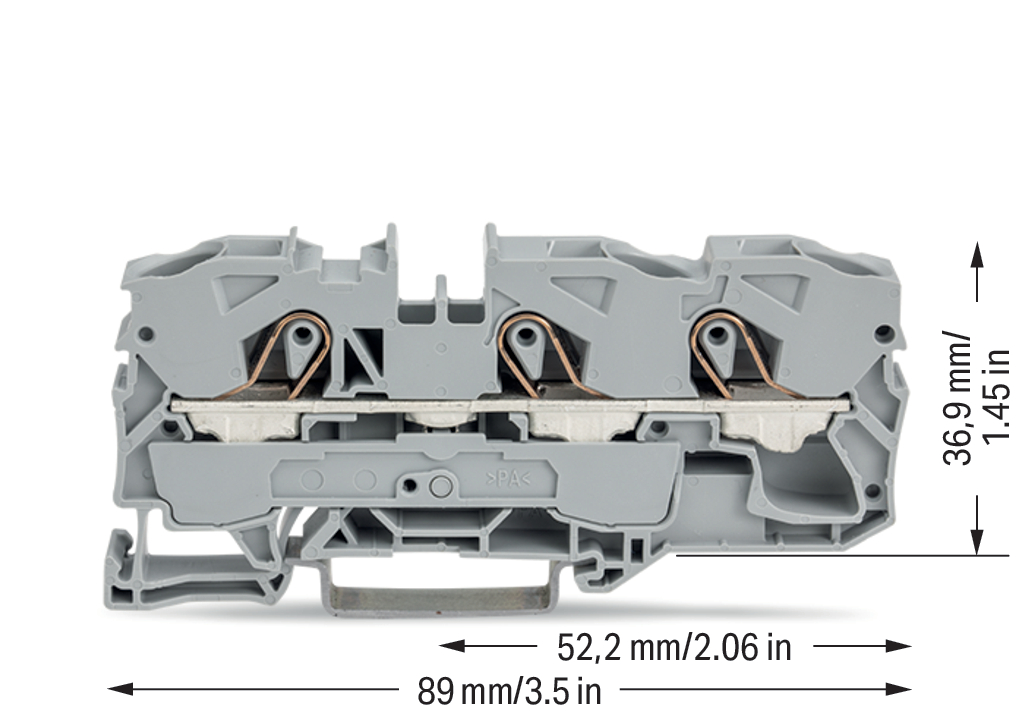 WAGO GmbH & Co. KG Durchgangsklemme 3-Leiter, TS 35 2010-1301
