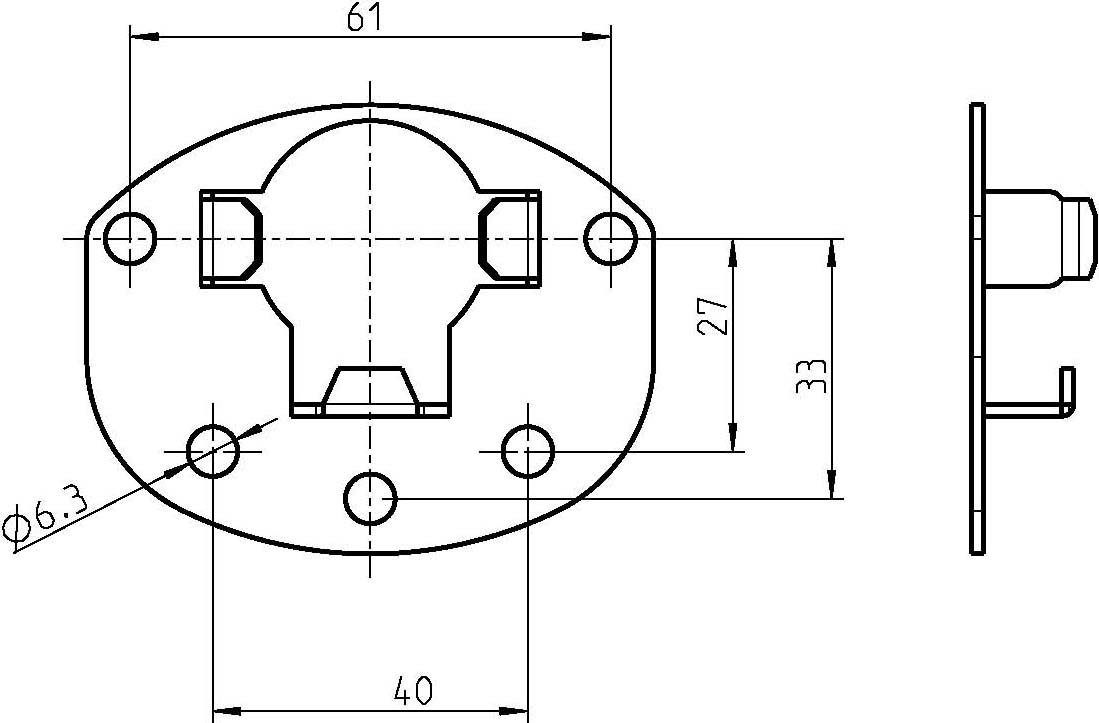 DELTA DORE Gegenlager Metall z. Anschrauben 4022