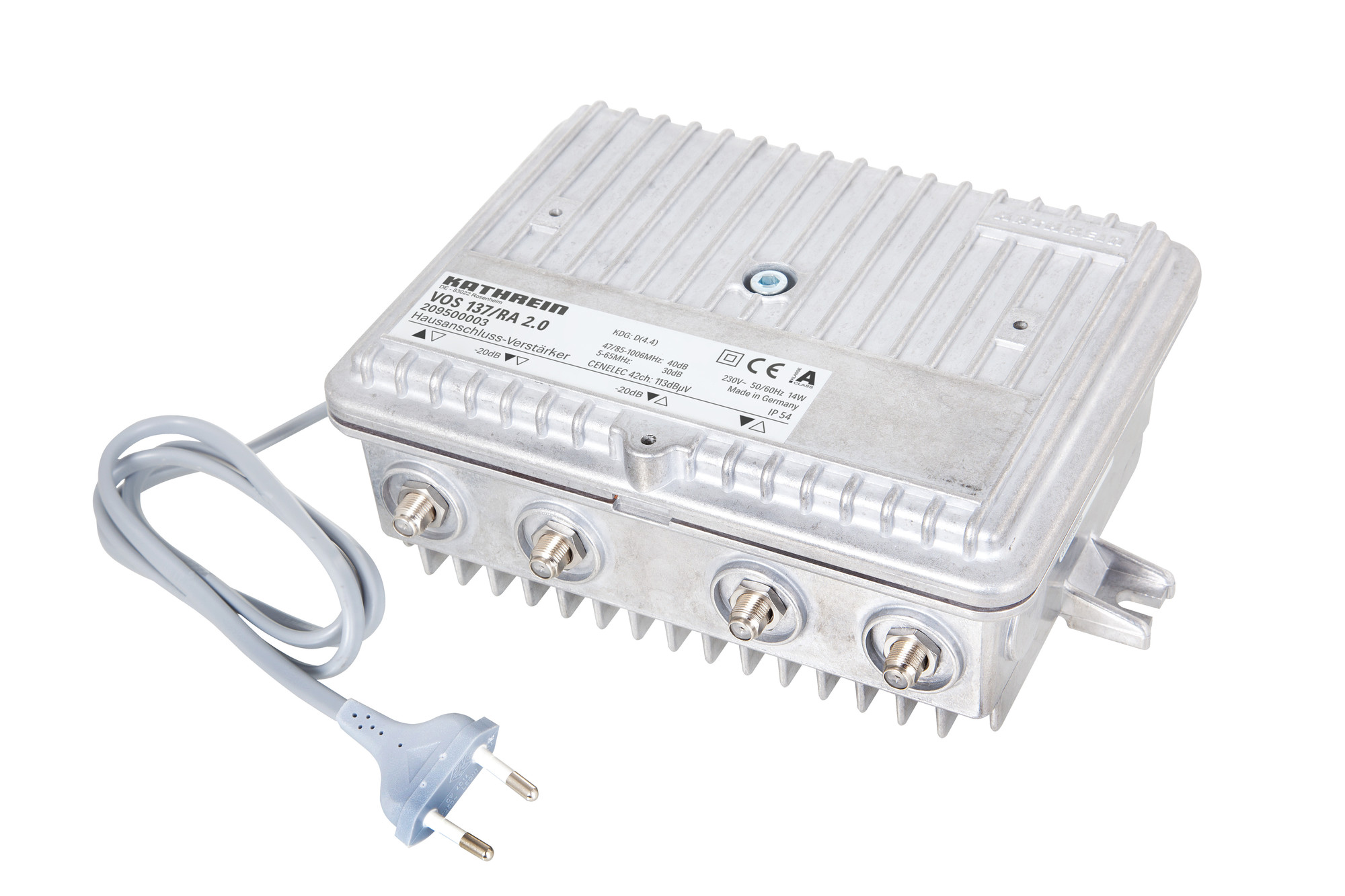 Kathrein Hausanschluss-Verstärker 47/85-1006MHz F-Con. VOS 137/RA 2.0