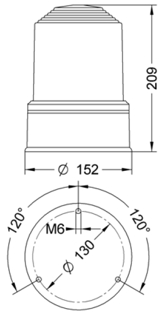 Grothe Drehspiegelleuchte or 240V 25W 160U/min DSL 7337