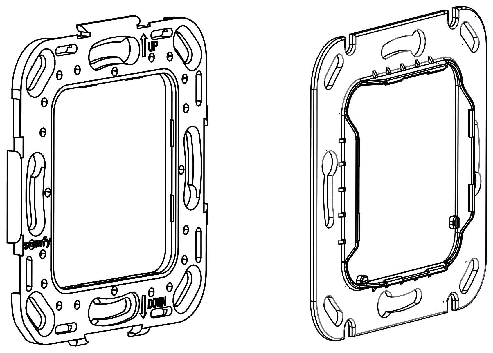 Somfy Befestigungsplatte FunkwandsenderSmoove 9016911