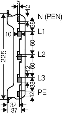 Hensel Sammelschienenträger Mi ST 25
