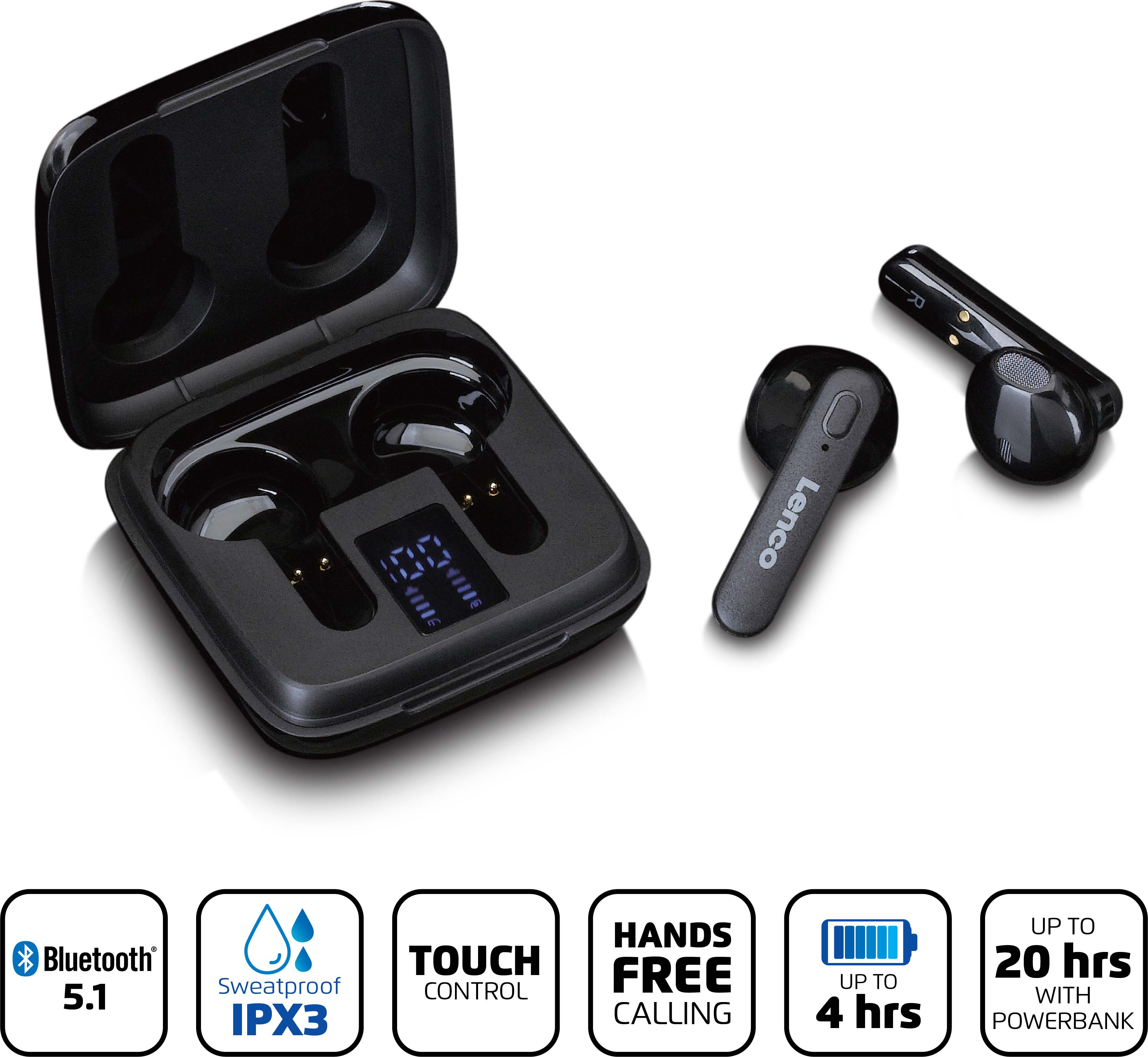 Commax Bluetooth-Kopfhörer BT5.1,True Wireless EPB-430BK