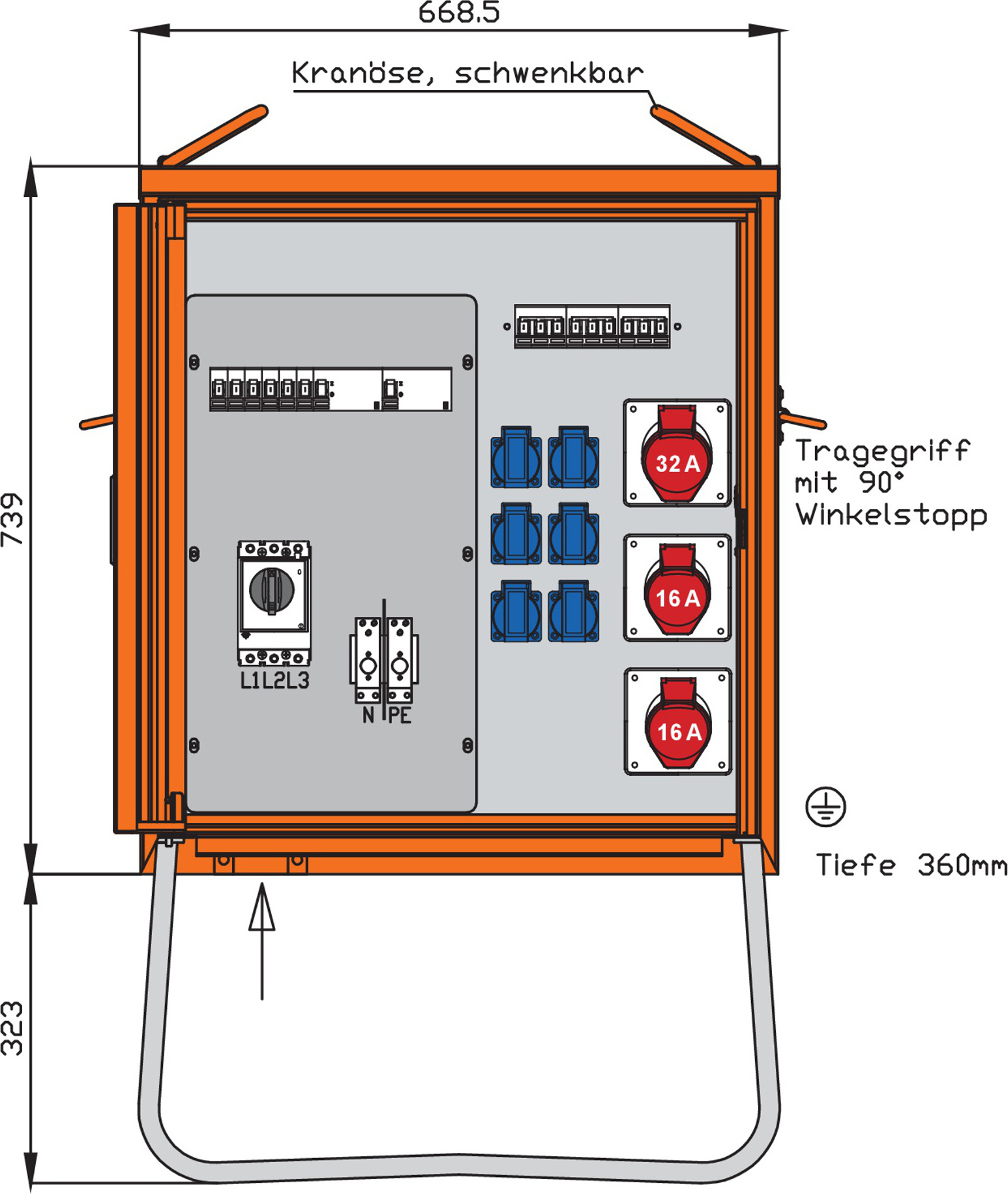 Walther Werke Verteilerschrank 44kVA WV0310R1