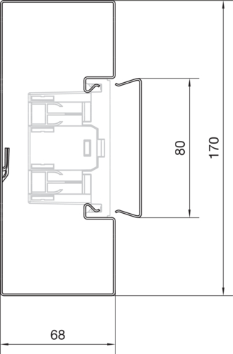 2 M Tehalit Brüstungskanal-Unterteil 68x170mm Stahl BRS651701 vws