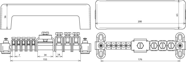 DEHN Potentialausgleichschiene 5x2,5-25 3x16-95 PASAHRK5X25 #563020