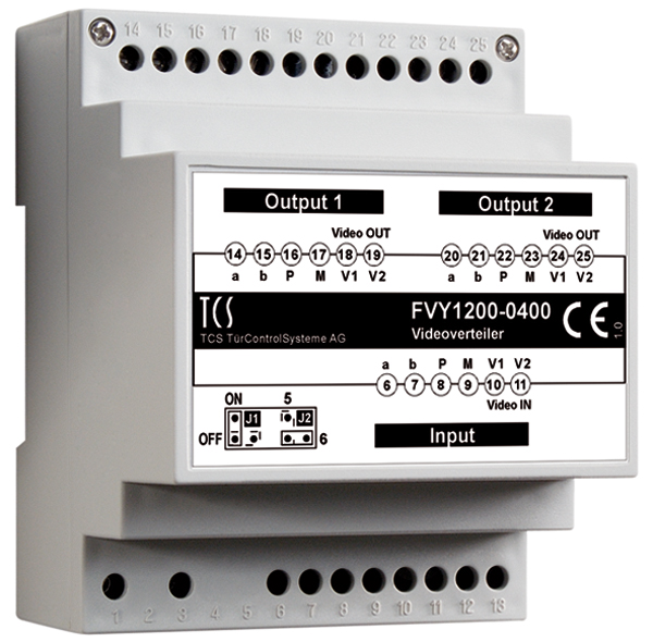 TCS Tür Control Videosignalverteiler 2fachVT02-SG FVY1200-0400