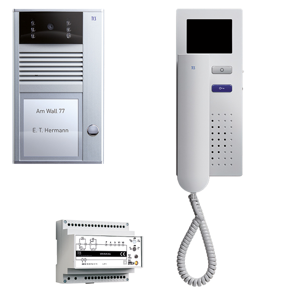 TCS Tür Control Video-Türsprechanlagenset Einfamilienhaus PVC1410-0010