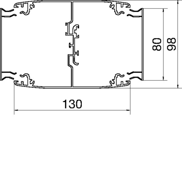 Tehalit PacPost 80 doppelt 650mm Alu natureloxiert DAP280 650 ELN