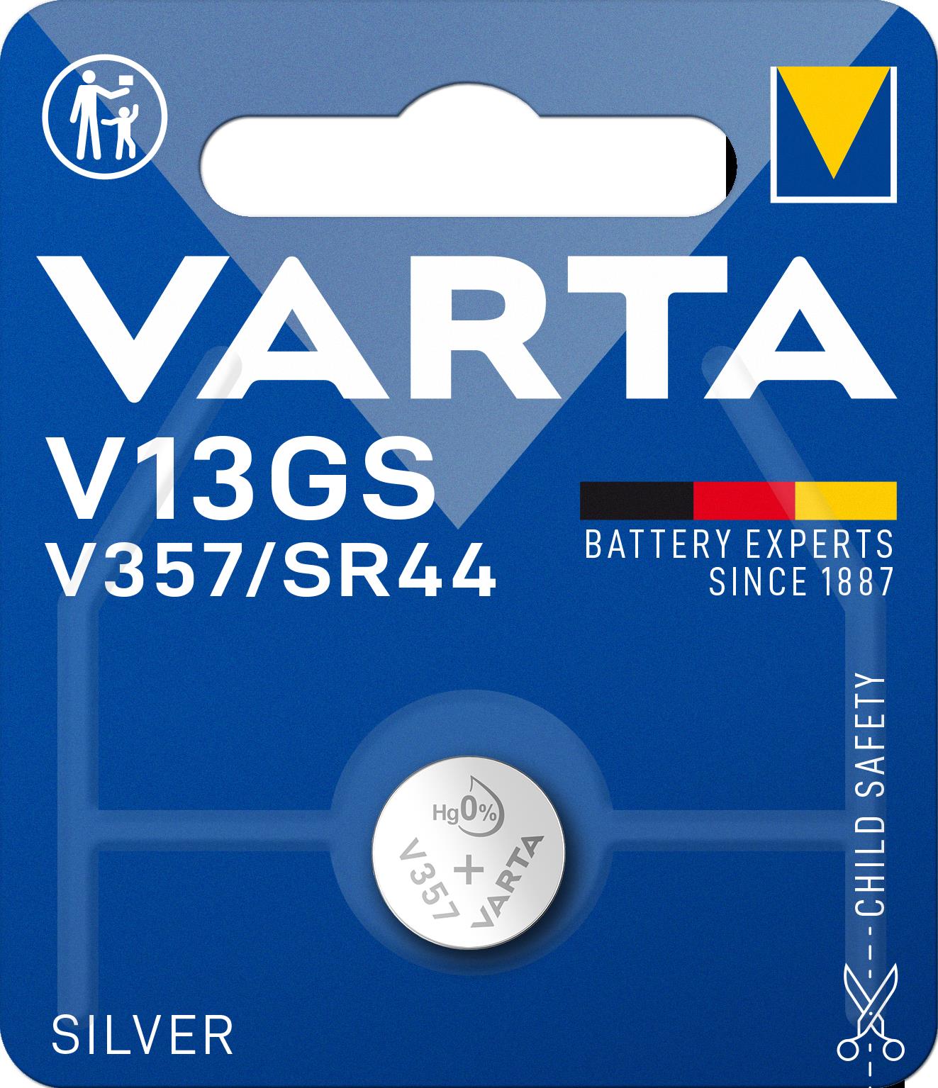 10 STK Varta Cons.Varta Batterie Electronics 1,55V/155mAh/Silber V 13 GS Bli.1
